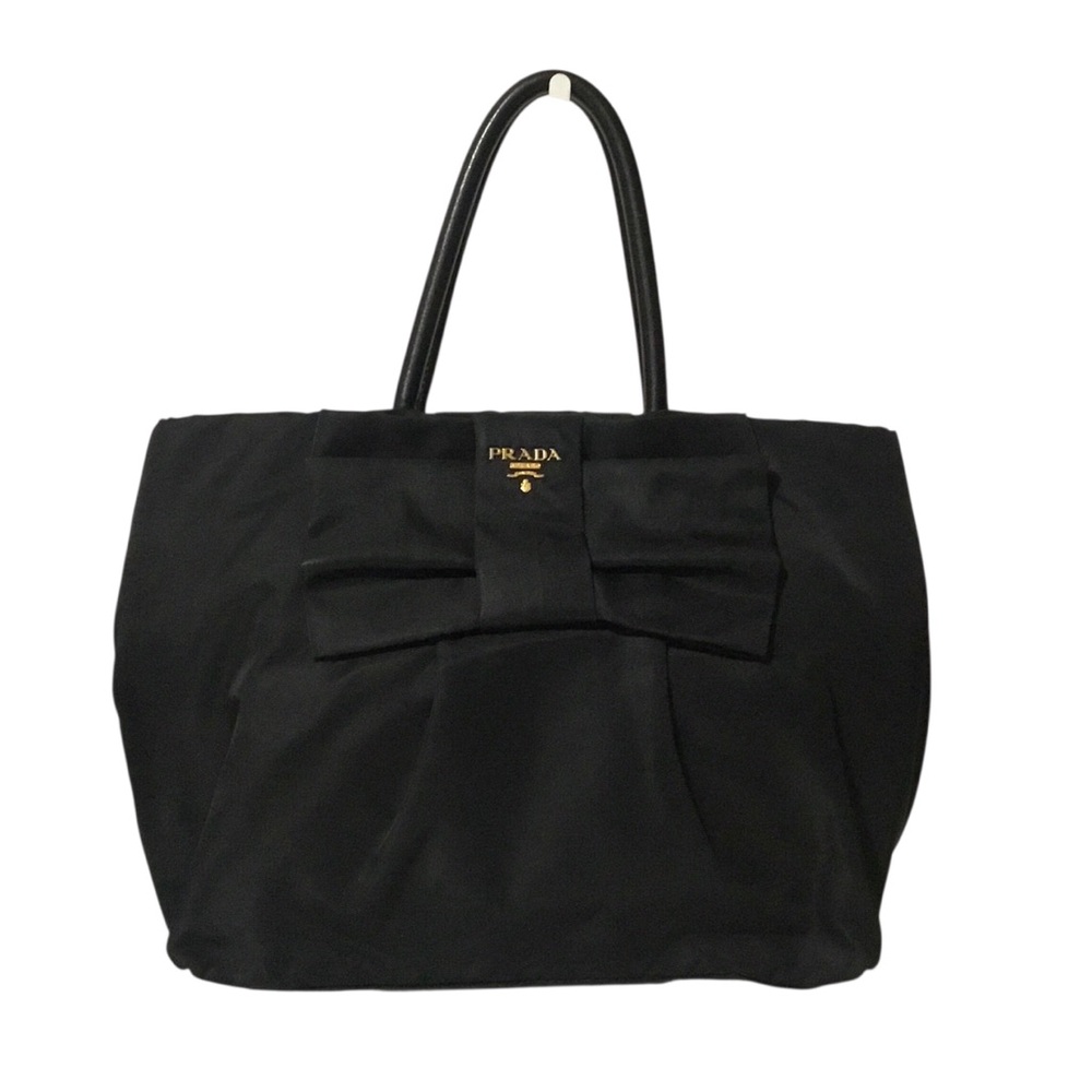 Authentic Prada Black Bow Tote Bag